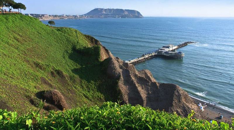 Miraflores town in Lima, Peru.