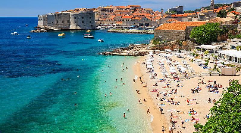 Beach in Dubrovnik Old Town, Croatia Beach in Dubrovnik Old Town, Croatia