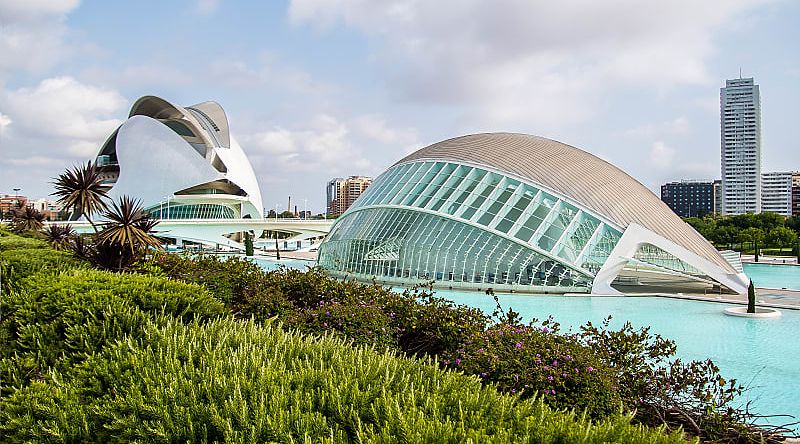 City of Art and Science in Valencia, museum, theater and the largest oceanarium in Europe