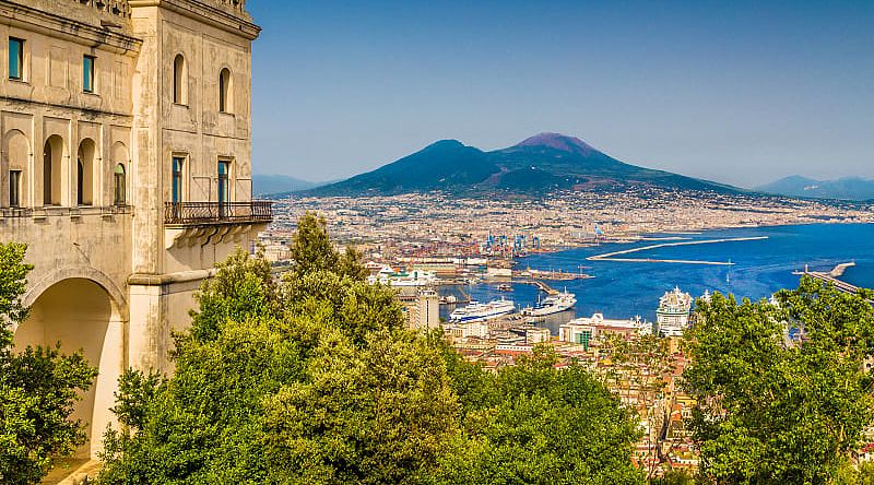 Naples, City and Vesuvius views