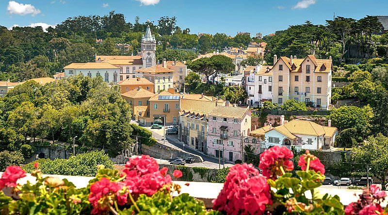 The town of Sintra in Portugal. The town of Sintra in Portugal.