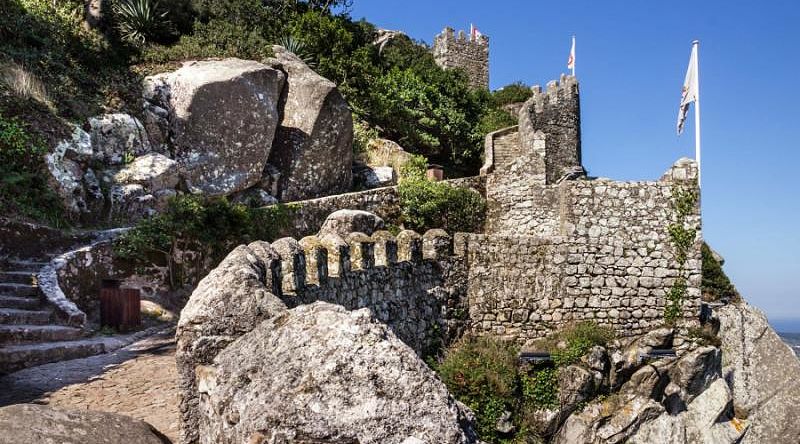 Moors castle fortress in Sintra, Portugal Moors castle fortress in Sintra, Portugal