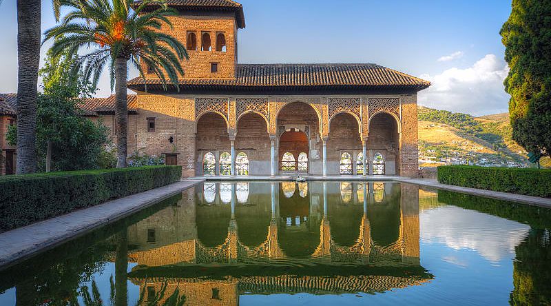 Alhambra at sunrise in Granada