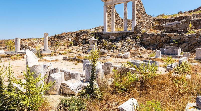 Archaeological sites of Delos island, Greece Archaeological sites of Delos island, Greece