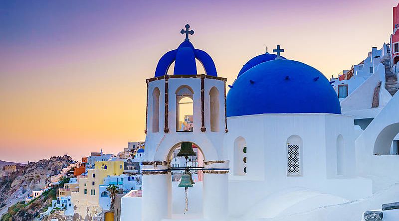 Greek Church in Oia Village in Santorini, Greece Greek Church in Oia Village in Santorini, Greece
