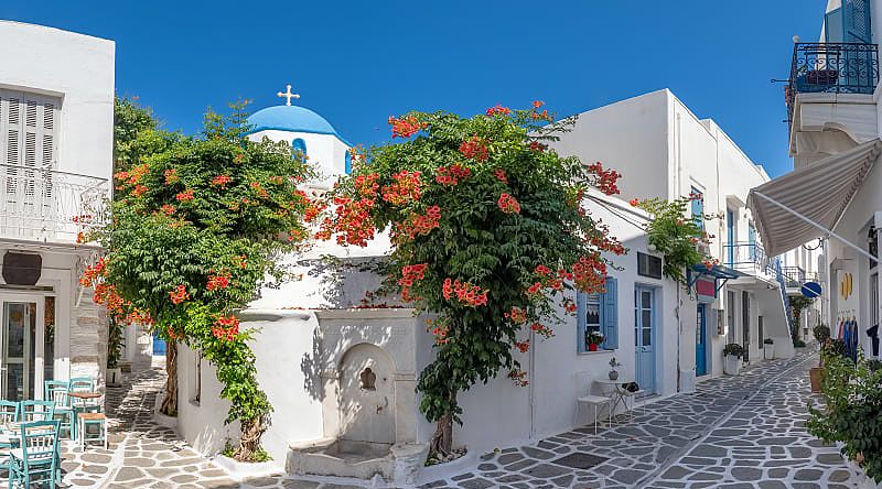 Enjoy the charm of Paros’s quiet and authentic streets