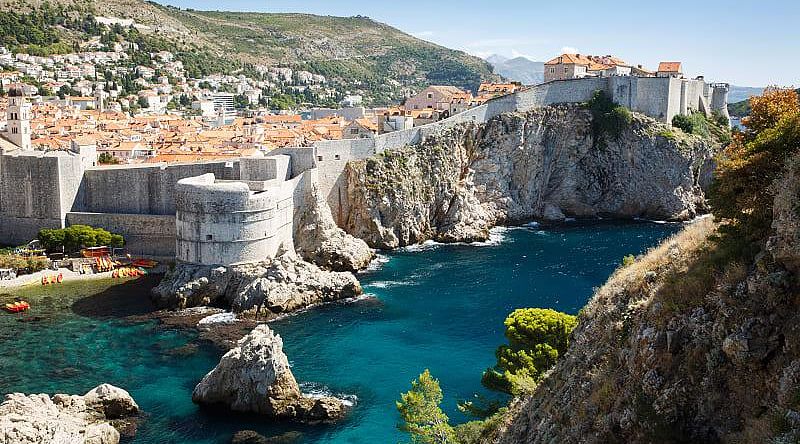 Aerial view of Fort Bokar in Dubrovnik, Croatia Aerial view of Fort Bokar in Dubrovnik, Croatia