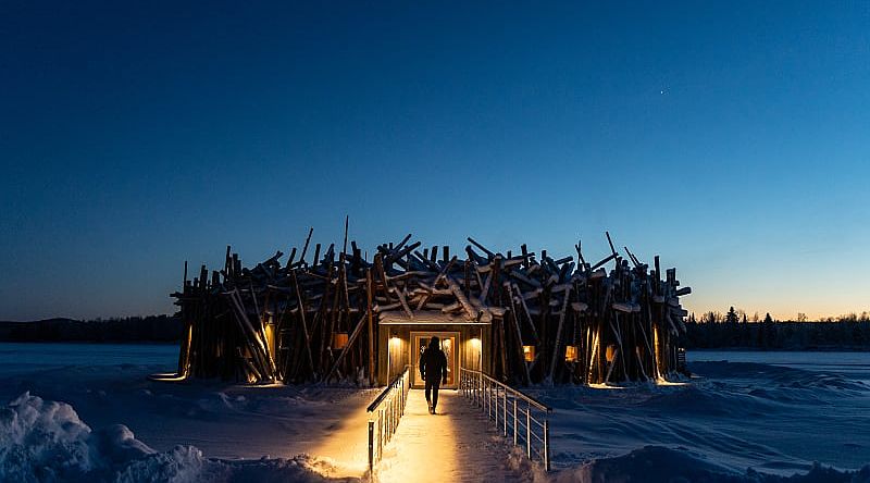 Arctic Bath in Hardas, Sweden.  Photo © Ted Logardt, courtesy of Arctic Bath.