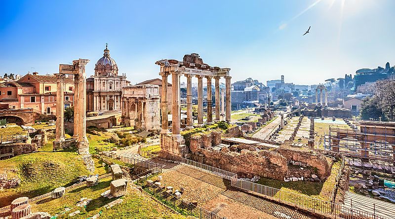 The ruins of the Roman Forum, Rome, Italy