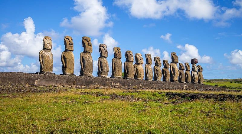 Moai statues on Easter Island, Chile