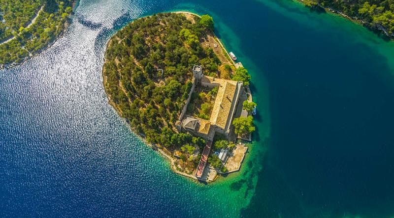 Aerial view of island Mljet, Dubrovnik. Aerial view of island Mljet, Dubrovnik.