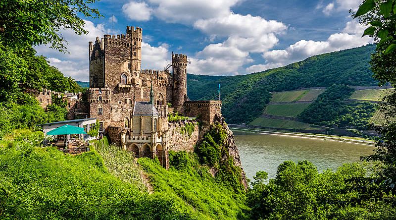 Rheinstein castle in the Rhine Valley in Germany. Rheinstein castle in the Rhine Valley in Germany.