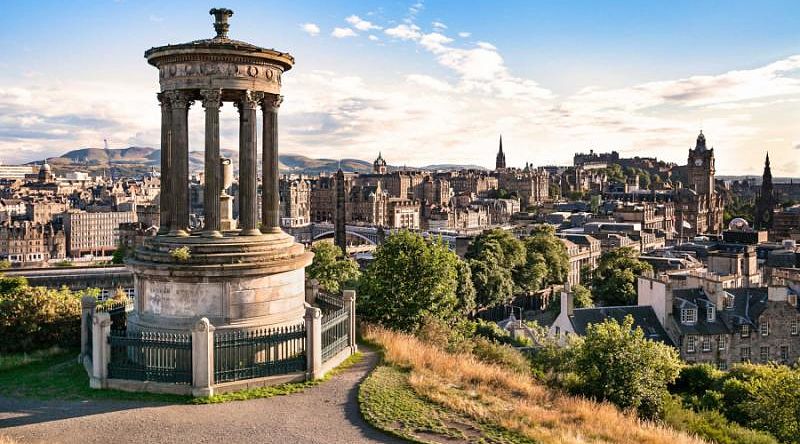 View of the city of Edinburgh from Carlton Hill, Scotland View of the city of Edinburgh from Carlton Hill, Scotland