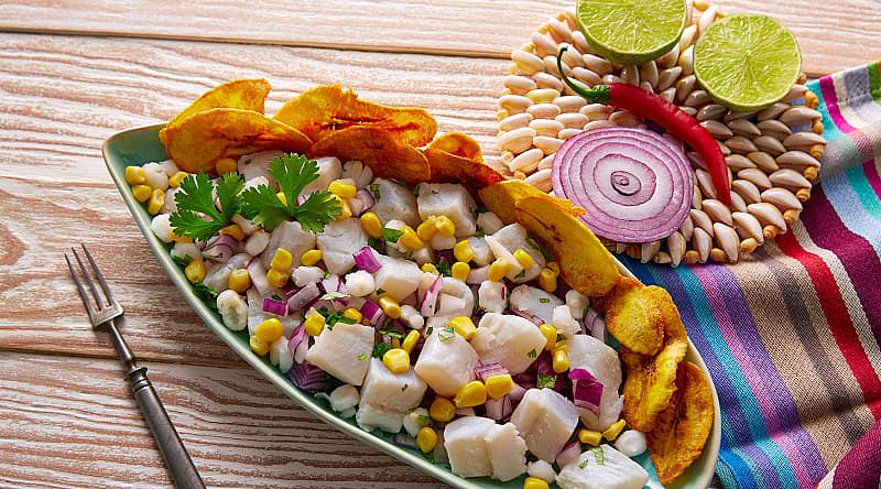 Tradition Peruvian ceviche