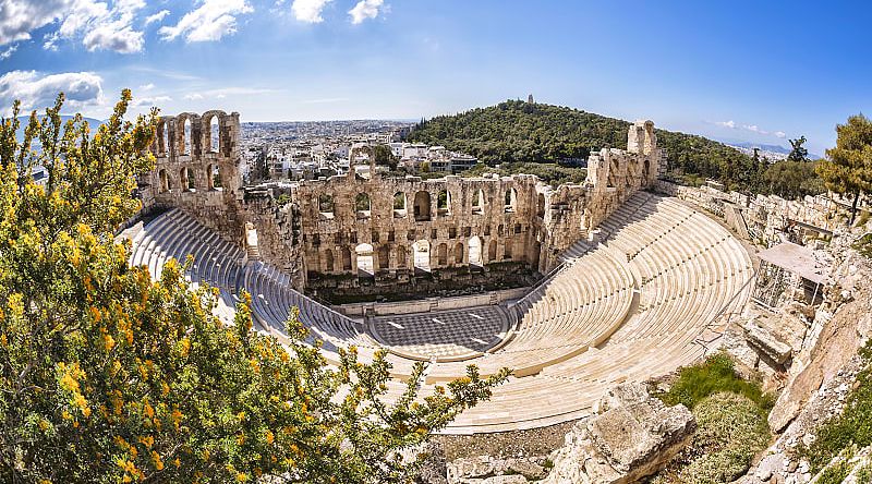 Admire the Theater of Dionysus, the first theater in the world, on your Acropolis tour in Athens.