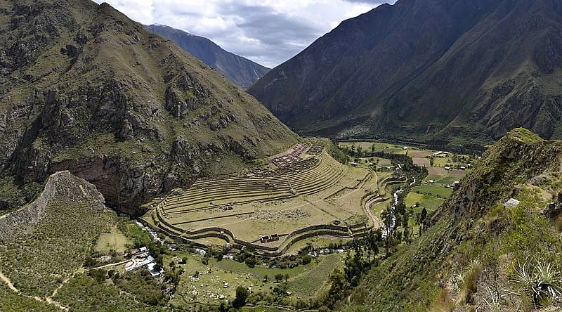 Ancient Inca trail in Peru