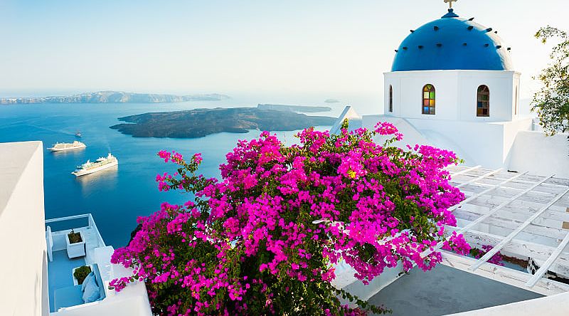 Santorini, Greece View of Santorini in Greece.