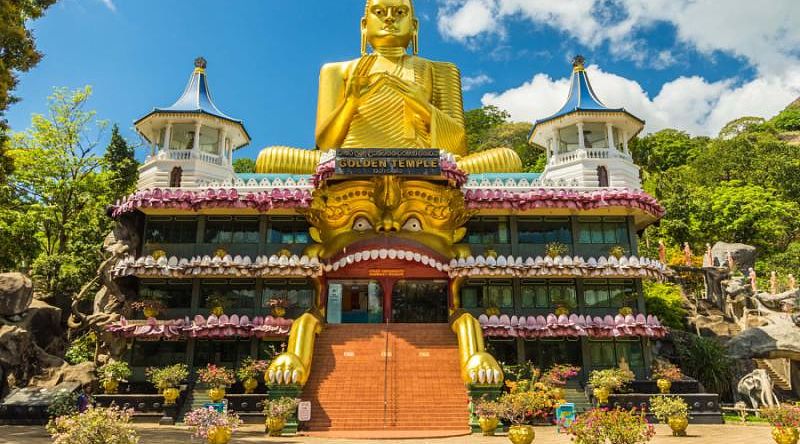 The Golden Temple in Dambulla, Sri Lanka
