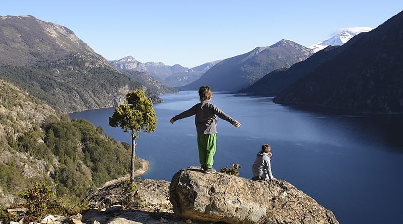 Children in the Lake District, Bariloche, Argentina