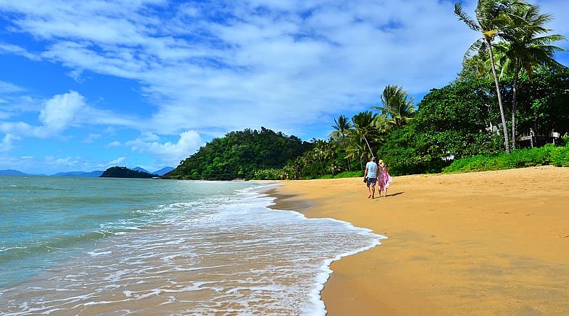 Trinity beach in Cairns, Australia