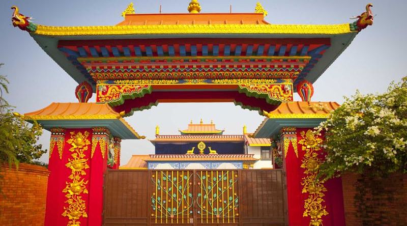 Temple in Lumbini, Nepal.