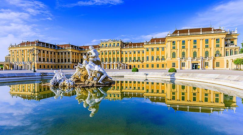 Schonbrunn-Palace in Vienna, Austria.