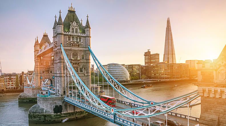 London Tower Bridge over the Thames River