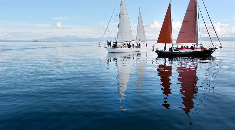 Yachting on New Zealand's largest lake, Taupo