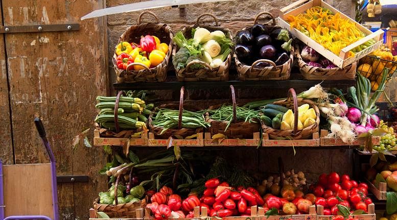 Traditional Italian vegetable market Traditional Italian vegetable market