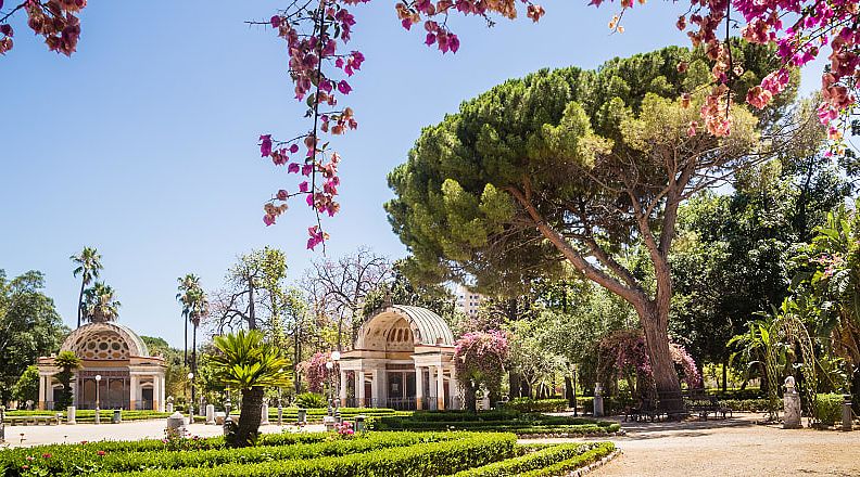 Palermo Botanic Gardens in the region of Sicily, Italy