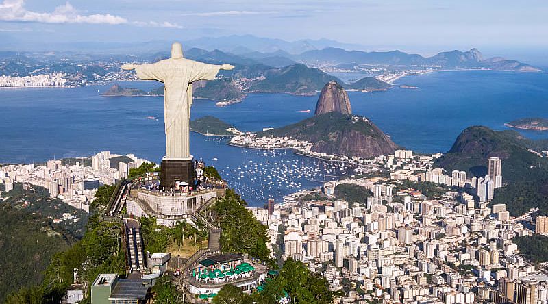 Rio de Janeiro, Brazil Cityscape with Christ the Redeemer statue in Rio de Janeiro, Brazil