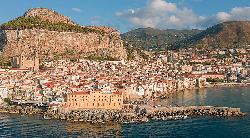 Cefalu, coastal city in northern Sicily, Italy.