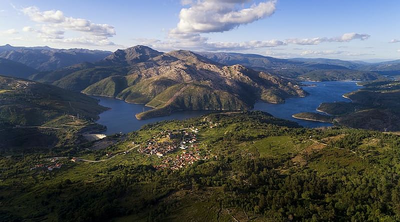 View of Peneda Gerês National Park in Portugal AerialView of Peneda Gerês National Park in Portugal