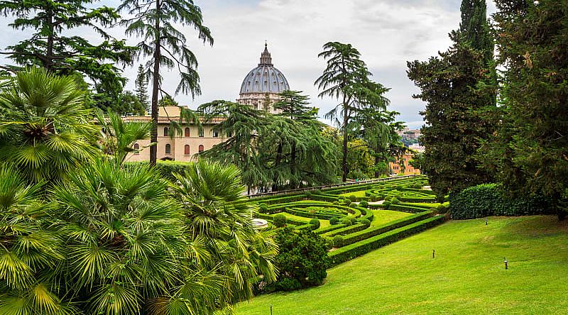 Vatican Gardens in Rome, Italy