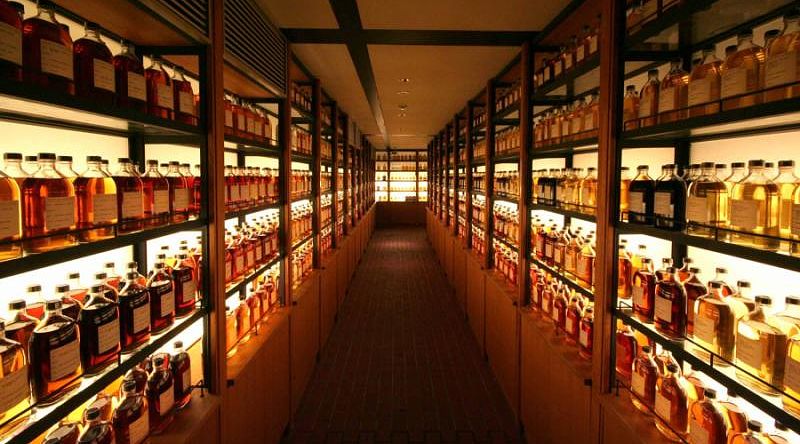 Whisky library at Yamazaki Distillery. Photo by yukink on Flickr.