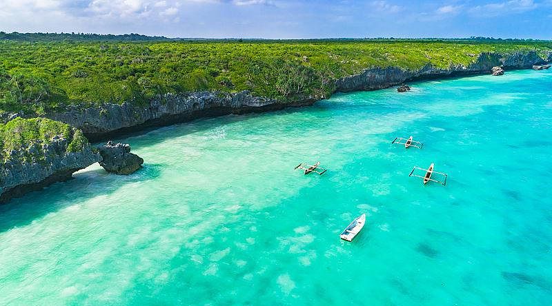 Turquoise waters of a beach in Zanzibar