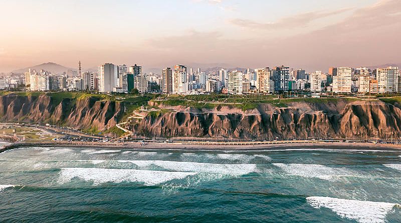 Miraflores coast in Lima