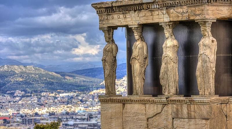 Caryatids at Erechtheion, Acropolis, Athens, Greece Caryatids at Erechtheion, Acropolis, Athens, Greece