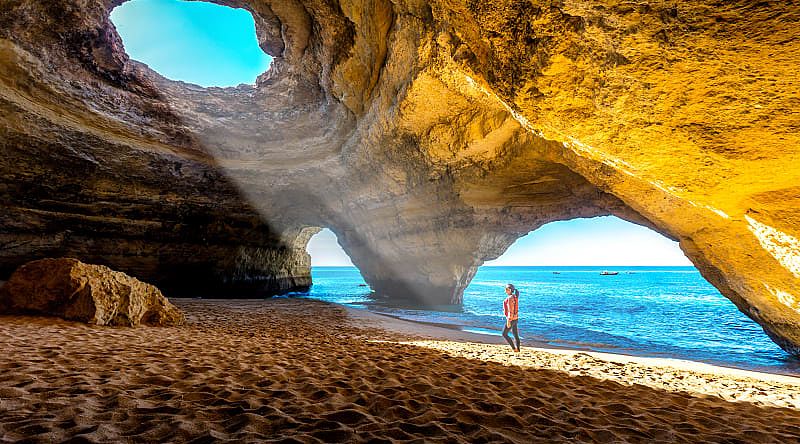 Benagil cave in Portimao, Portugal Benagil cave in Portimao, Portugal
