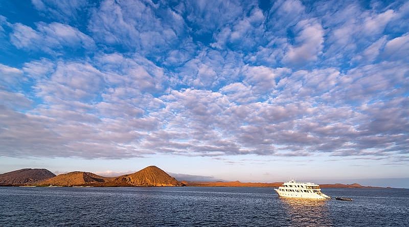 Early morning in Sullivan Bay by Bartolome Island in the Galapagos islands, Ecuador