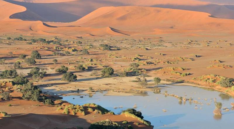 View of Deadvlei and Sossusvlei in Namibia. View of Deadvlei and Sossusvlei in Namibia.