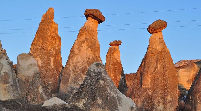 Mushroom rocks formation in Cappadocia, Turkey