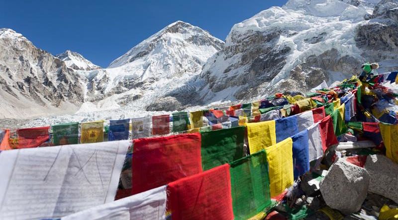 Khumbu Valley view from Mount Everest, Nepal