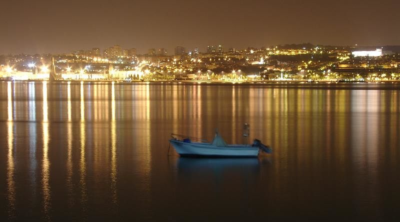 View of Lisbon at night, Portugal.