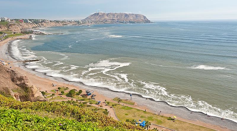 The coastline in Lima, Peru The coastline in Lima, Peru