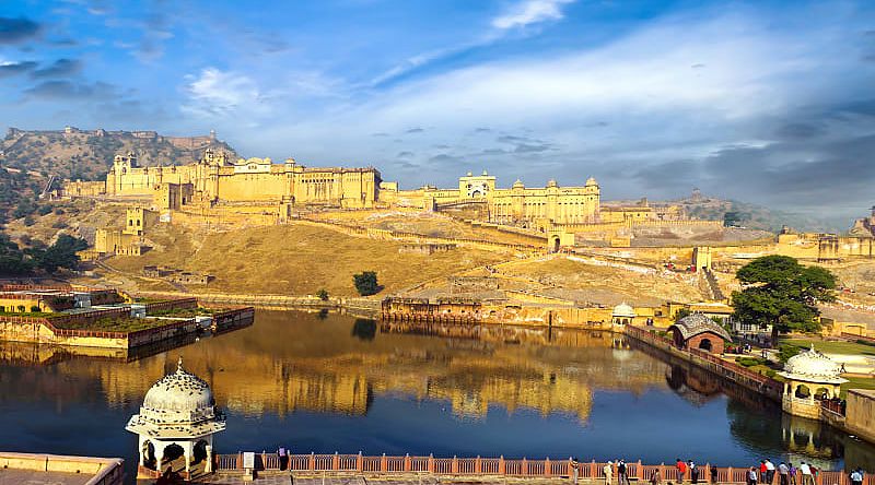Amber Fort, near the capital city of Jaipur in Rajasthan, India