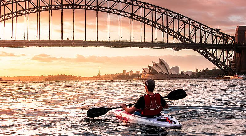 Kayaking in Sydney Harbour, Australia Kayaking in Sydney Harbour, Australia