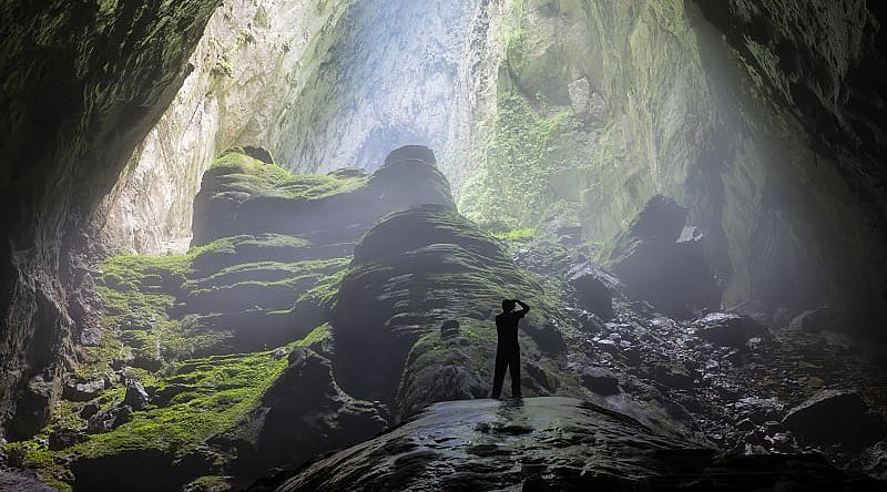 Cave entrance in Son Doong cave in Phong Nha-Ke Bang National Park, Quang Binh province, Vietnam. Cave entrance in Son Doong cave in Phong Nha-Ke Bang National Park, Quang Binh province, Vietnam.