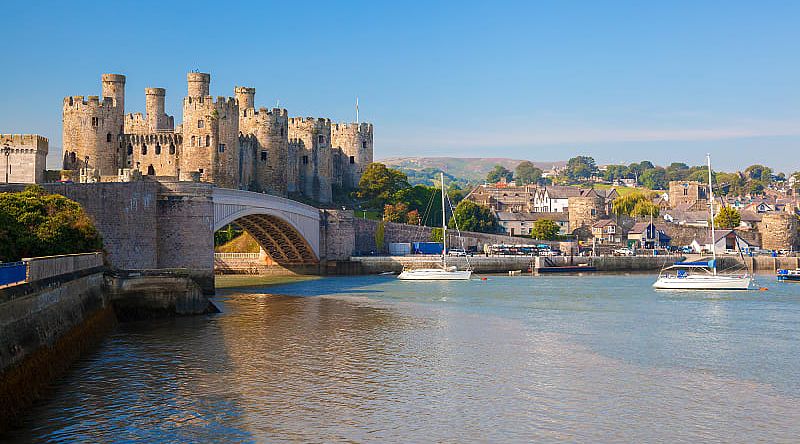 Conwy Castle, UNESCO World Heritage Site, in Wales, United Kingdom