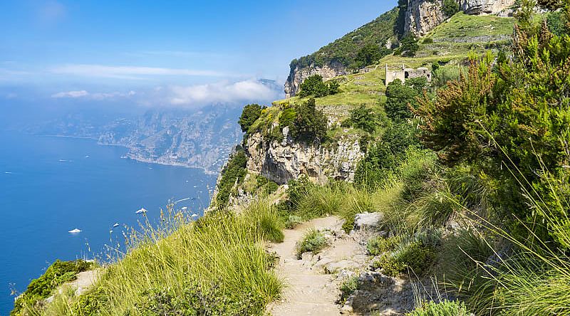 Enjoy the Mediterranean breeze on the trail of the gods, Amalfi Coast, Italy Enjoy the Mediterranean breeze on the trail of the gods, Amalfi Coast, Italy